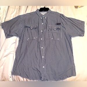Mens Columbia Casual Button Down Short Sleeve Shirt